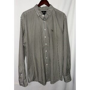 Rodd & Gunn Sports Fit Olive Green‎ Gingham Check Button Down Shirt 2XL Mens